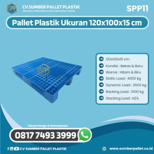 Pallet Plastik Bekas/Baru Ukuran 120x100x15 cm - SPP11