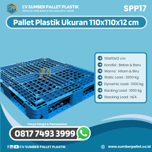 Pallet Plastik Bekas/Baru Ukuran 110x110x12 cm - SPP17
