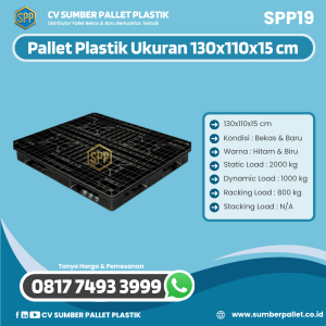 Pallet Plastik Bekas/Baru Ukuran 130x110x15 cm - SPP19