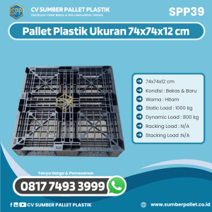 Pallet Plastik Bekas/Baru Ukuran 74x74x12 cm - SPP39