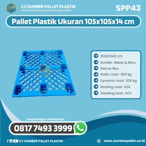 Pallet Plastik Bekas/Baru Ukuran 105x105x14 cm - SPP43