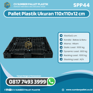 Pallet Plastik Bekas/Baru Ukuran 110x110x12 cm - SPP44