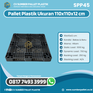 Pallet Plastik Bekas/Baru Ukuran 110x110x12 cm - SPP45