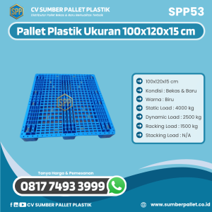 Pallet Plastik Bekas/Baru Ukuran 110x110x15 cm - SPP53