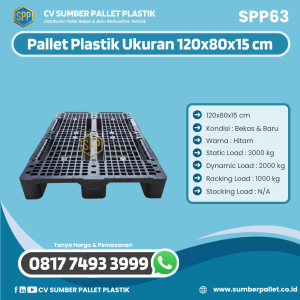 Pallet Plastik Bekas/Baru Ukuran 120x80x15 cm - SPP63