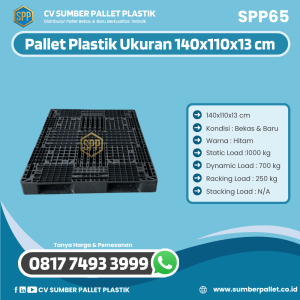 Pallet Plastik Bekas/Baru Ukuran 140x110x13 cm - SPP65