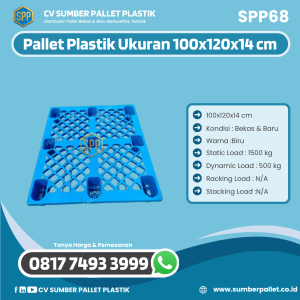 Pallet Plastik Bekas/Baru Ukuran 120x180x15 cm - SPP68