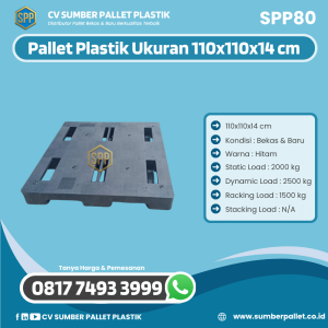 Pallet Plastik Bekas/Baru Ukuran 110x110x14 cm - SPP80