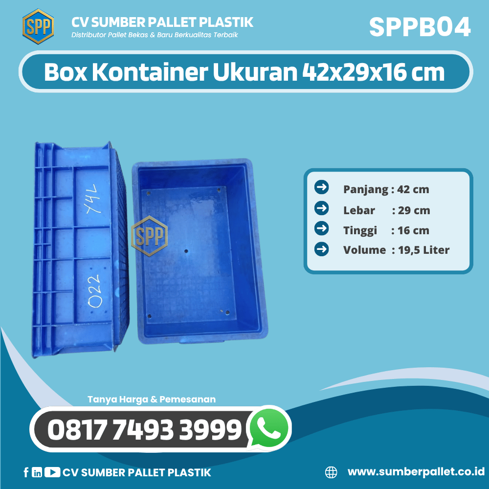 Box Container Bekas/Baru Ukuran 42x29 cm - SPPB04