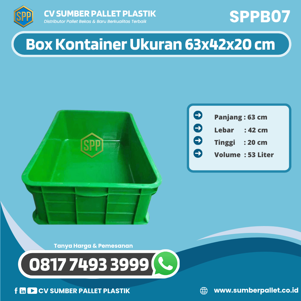 Box Container Bekas/Baru Ukuran 63x42 cm - SPPB07