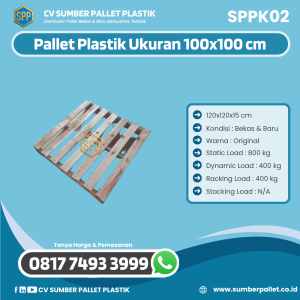 Pallet Kayu Bekas/Baru Ukuran 110x110 cm - SPPK02