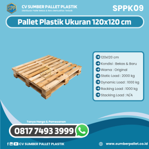 Pallet Kayu Bekas/Baru Ukuran 120x120 cm - SPPK09